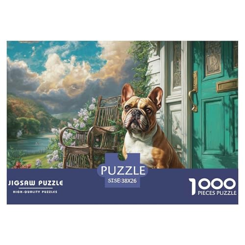 1000-teilige Netter Hund Pädagogisches Spiel Puzzles Für Erwachsen Lernspiel Premium Quality Geschenke Für Erwachsene Und Kinder Ab 14 Jahren 38x26cm/1000pcs von UJSDVNNJJ