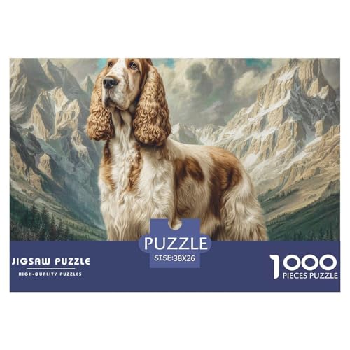 1000-teilige Netter Hund Pädagogisches Spiel Puzzles Für Erwachsen Lernspiel Premium Quality Stress Abbauen Für Die Ganze Familie 38x26cm/1000pcs von UJSDVNNJJ