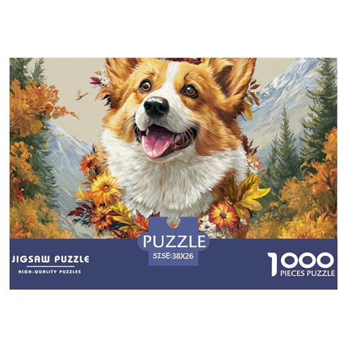 1000-teilige Netter Hund Pädagogisches Spiel Puzzles Für Erwachsen Lernspiel Premium Quality Stress Abbauen Für Erwachsene Und Kinder Ab 14 Jahren 38x26cm/1000pcs von UJSDVNNJJ