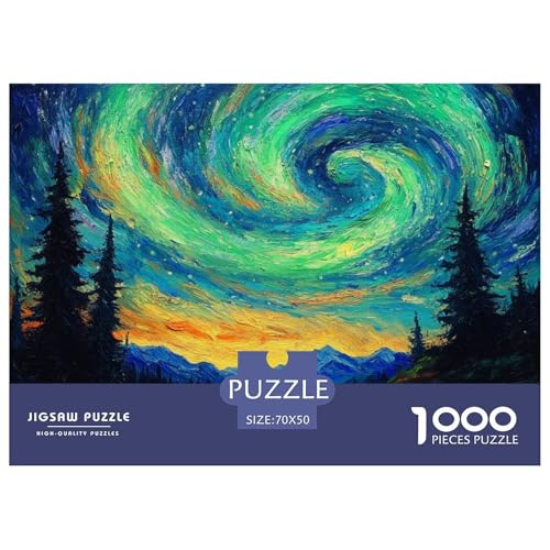 1000-teilige Nordlichter Geschicklichkeitsspiel Puzzles Für Erwachsen Lernspiel Premium Quality Geschenke Für Die Ganze Familie 70x50cm/1000pcs von UJSDVNNJJ