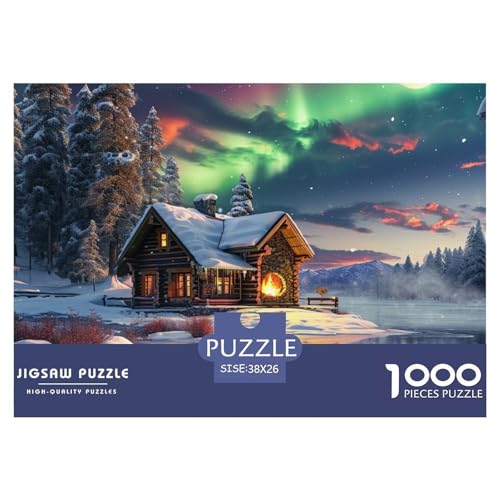 1000-teilige Norwegische Aurora Pädagogisches Spiel Puzzles Für Erwachsen Herausforderung Spielzeug Premium Quality Geschenke Für Erwachsene Und Kinder Ab 14 Jahren 38x26cm/1000pcs von UJSDVNNJJ