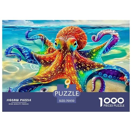 1000-teilige Octopus Geschicklichkeitsspiel Puzzles Für Erwachsen Herausforderung Spielzeug Premium Quality Geschenke Für Die Ganze Familie 70x50cm/1000pcs von UJSDVNNJJ