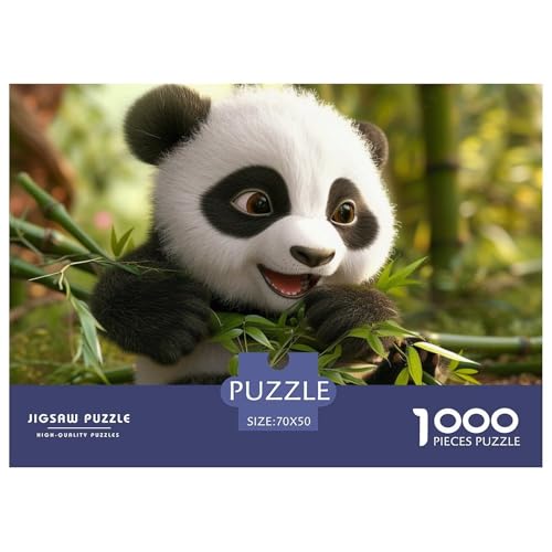 1000-teilige Panda Geschicklichkeitsspiel Puzzles Für Erwachsen Herausforderung Spielzeug Premium Quality Geschenke Für Die Ganze Familie 70x50cm/1000pcs von UJSDVNNJJ