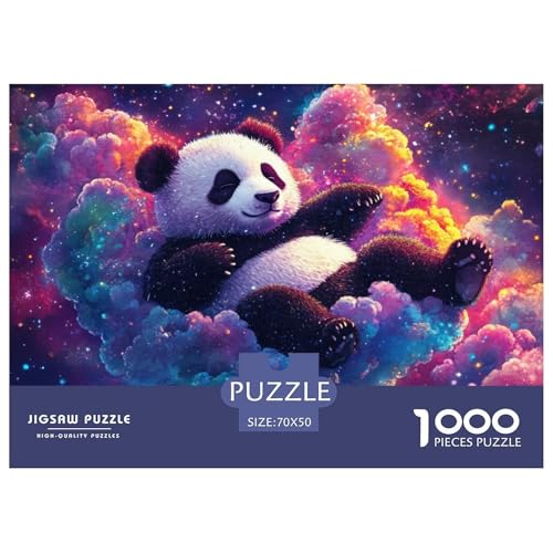 1000-teilige Panda Geschicklichkeitsspiel Puzzles Für Erwachsen Lernspiel Premium Quality Stress Abbauen Für Die Ganze Familie 70x50cm/1000pcs von UJSDVNNJJ