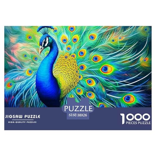 1000-teilige Pfauen Geschicklichkeitsspiel Pfauen Puzzles Für Erwachsen Lernspiel Premium Quality Geschenke Für Die Ganze Familie 38x26cm/1000pcs 1000-teilige Pfauen Geschicklichkeitsspiel Pfauen Puzzles Für Erwachsen Lernspiel Premium Quality Geschenke Für Die Ganze Familie 38x26cm/1000pcs von UJSDVNNJJ