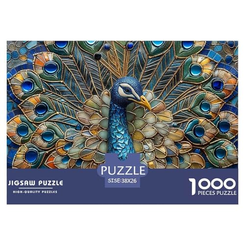 1000-teilige Pfauen Geschicklichkeitsspiel Pfauen Puzzles Für Erwachsen Lernspiel Premium Quality Geschenke Für Die Ganze Familie 38x26cm/1000pcs 1000-teilige Pfauen Geschicklichkeitsspiel Pfauen Puzzles Für Erwachsen Lernspiel Premium Quality Geschenke Für Die Ganze Familie 38x26cm/1000pcs von UJSDVNNJJ