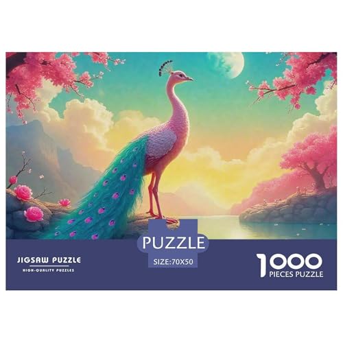 1000-teilige Pfauen Geschicklichkeitsspiel Pfauen Puzzles Für Erwachsen Lernspiel Premium Quality Geschenke Für Erwachsene Und Kinder Ab 14 Jahren 70x50cm/1000pcs von UJSDVNNJJ