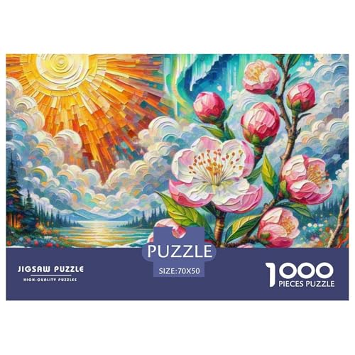 1000-teilige Pfirsichblüte Geschicklichkeitsspiel Puzzles Für Erwachsen Lernspiel Premium Quality Geschenke Für Die Ganze Familie 70x50cm/1000pcs 1000-teilige Pfirsichblüte Geschicklichkeitsspiel Puzzles Für Erwachsen Lernspiel Premium Quality Geschenke Für Die Ganze Familie 70x50cm/1000pcs von UJSDVNNJJ