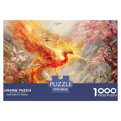 1000-teilige Phoenix Geschicklichkeitsspiel Puzzles Für Erwachsen Herausforderung Spielzeug Premium Quality Geschenke Für Die Ganze Familie 38x26cm/1000pcs von UJSDVNNJJ