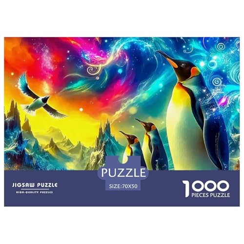 1000-teilige Pinguin Geschicklichkeitsspiel Puzzles Für Erwachsen Herausforderung Spielzeug Premium Quality Geschenke Für Die Ganze Familie 70x50cm/1000pcs von UJSDVNNJJ