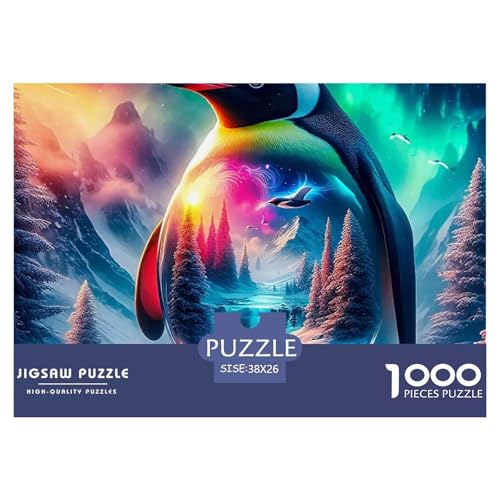 1000-teilige Pinguin Geschicklichkeitsspiel Puzzles Für Erwachsen Herausforderung Spielzeug Premium Quality Stress Abbauen Für Erwachsene Und Kinder Ab 14 Jahren 38x26cm/1000pcs von UJSDVNNJJ