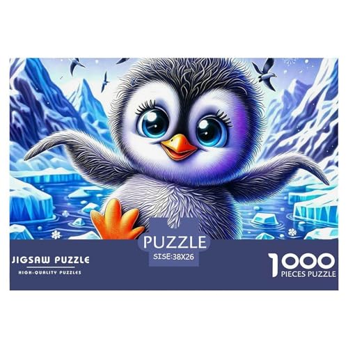 1000-teilige Pinguin Pädagogisches Spiel Puzzles Für Erwachsen Herausforderung Spielzeug Premium Quality Stress Abbauen Für Erwachsene Und Kinder Ab 14 Jahren 38x26cm/1000pcs von UJSDVNNJJ