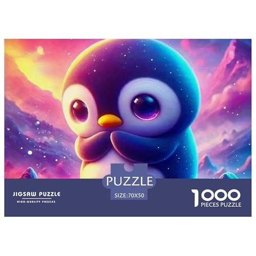 1000-teilige Pinguin Pädagogisches Spiel Puzzles Für Erwachsen Lernspiel Premium Quality Geschenke Für Die Ganze Familie 70x50cm/1000pcs von UJSDVNNJJ