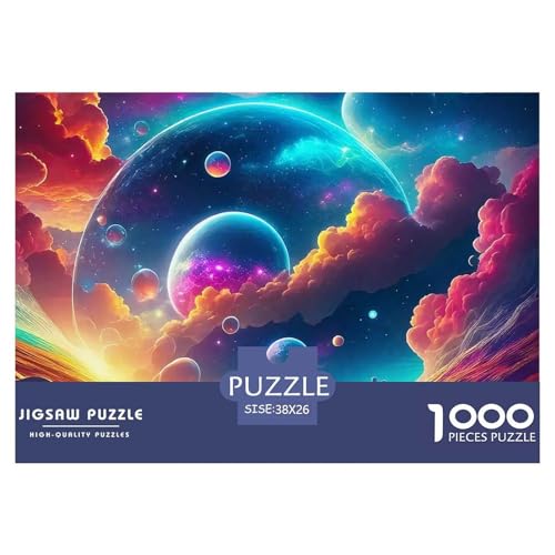 1000-teilige Planeten Geschicklichkeitsspiel Planeten Puzzles Für Erwachsen Lernspiel Premium Quality Geschenke Für Die Ganze Familie 38x26cm/1000pcs von UJSDVNNJJ
