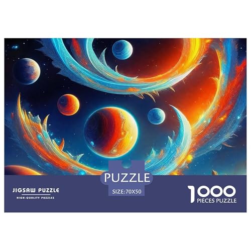1000-teilige Planeten Geschicklichkeitsspiel Planeten Puzzles Für Erwachsen Lernspiel Premium Quality Geschenke Für Die Ganze Familie 70x50cm/1000pcs von UJSDVNNJJ