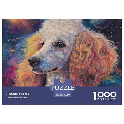 1000-teilige Poodle Geschicklichkeitsspiel Puzzles Für Erwachsen Lernspiel Premium Quality Geschenke Für Die Ganze Familie 70x50cm/1000pcs von UJSDVNNJJ