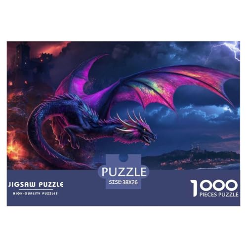 1000-teilige Pterosaurus Pädagogisches Spiel Puzzles Für Erwachsen Lernspiel Premium Quality Geschenke Für Die Ganze Familie 38x26cm/1000pcs von UJSDVNNJJ