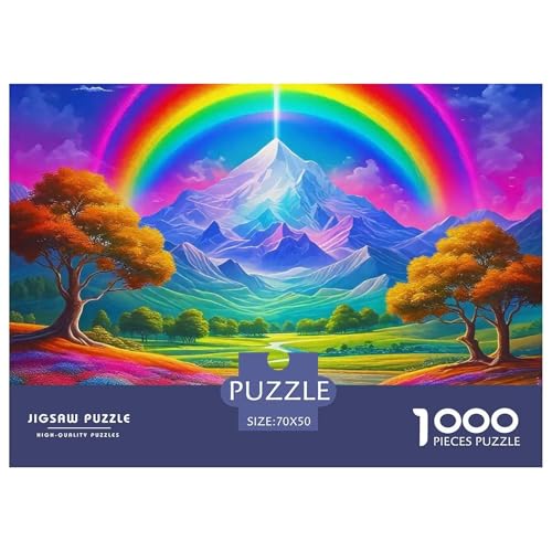 1000-teilige Regenbogen Geschicklichkeitsspiel Regenbogen Puzzles Für Erwachsen Lernspiel Premium Quality Geschenke Für Die Ganze Familie 70x50cm/1000pcs von UJSDVNNJJ