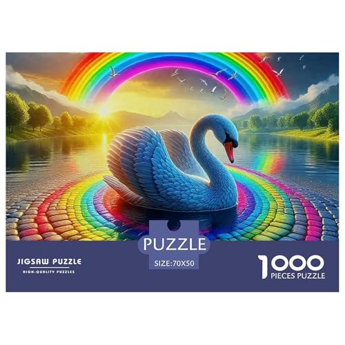 1000-teilige Regenbogen Geschicklichkeitsspiel Regenbogen Puzzles Für Erwachsen Lernspiel Premium Quality Geschenke Für Die Ganze Familie 70x50cm/1000pcs von UJSDVNNJJ