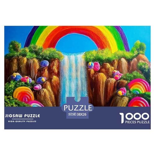 1000-teilige Regenbogen Geschicklichkeitsspiel Regenbogen Puzzles Für Erwachsen Lernspiel Premium Quality Stress Abbauen Für Erwachsene Und Kinder Ab 14 Jahren 38x26cm/1000pcs von UJSDVNNJJ