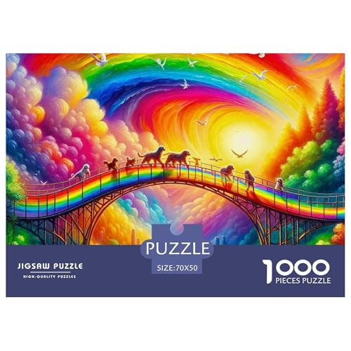 1000-teilige Regenbogen Geschicklichkeitsspiel Regenbogen Puzzles Für Erwachsen Lernspiel Premium Quality Stress Abbauen Für Erwachsene Und Kinder Ab 14 Jahren 70x50cm/1000pcs von UJSDVNNJJ