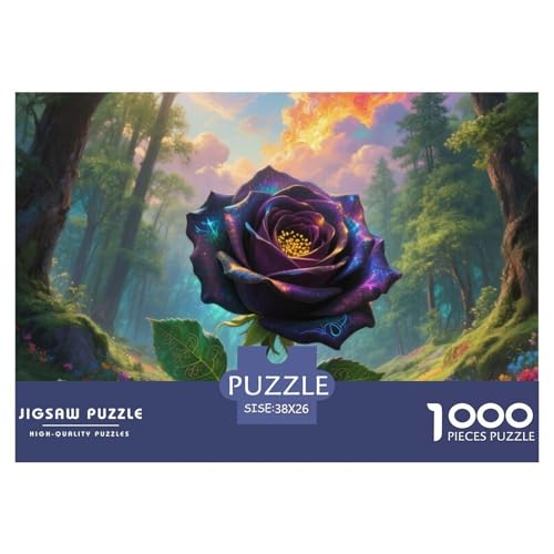 1000-teilige Rose Geschicklichkeitsspiel Puzzles Für Erwachsen Herausforderung Spielzeug Premium Quality Geschenke Für Die Ganze Familie 38x26cm/1000pcs von UJSDVNNJJ