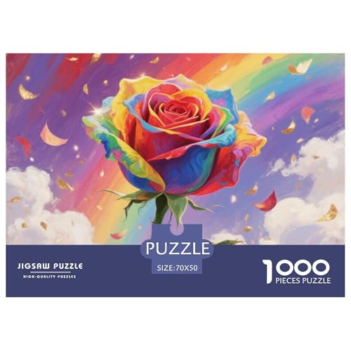 1000-teilige Rose Geschicklichkeitsspiel Puzzles Für Erwachsen Lernspiel Premium Quality Geschenke Für Die Ganze Familie 70x50cm/1000pcs von UJSDVNNJJ