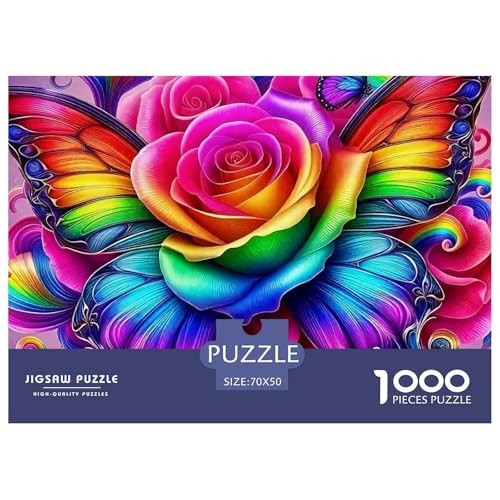 1000-teilige Schmetterling Geschicklichkeitsspiel Schmetterling Puzzles Für Erwachsen Lernspiel Premium Quality Geschenke Für Die Ganze Familie 70x50cm/1000pcs von UJSDVNNJJ