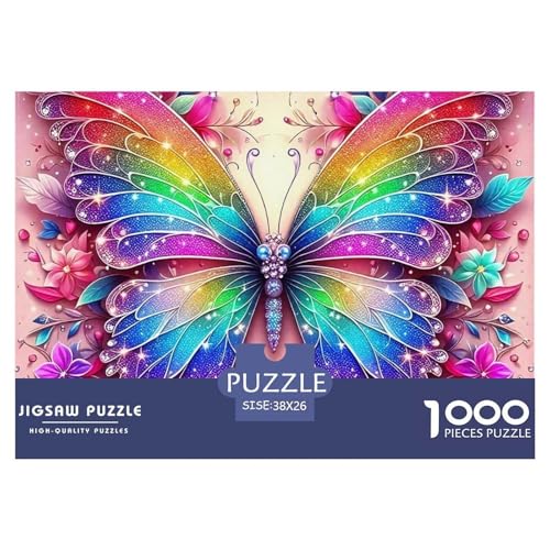 1000-teilige Schmetterling Geschicklichkeitsspiel Schmetterling Puzzles Für Erwachsen Lernspiel Premium Quality Geschenke Für Erwachsene Und Kinder Ab 14 Jahren 38x26cm/1000pcs von UJSDVNNJJ