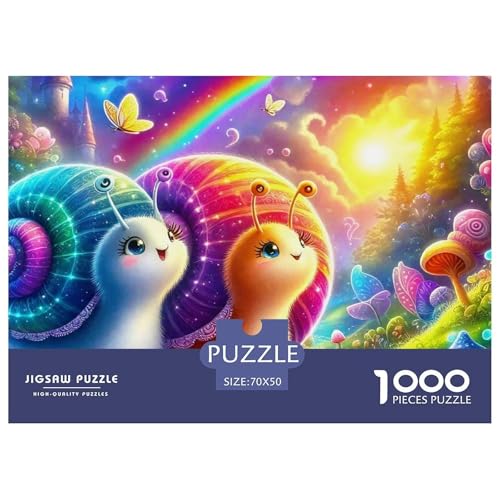 1000-teilige Schnecke Geschicklichkeitsspiel Schnecke Puzzles Für Erwachsen Lernspiel Premium Quality Geschenke Für Die Ganze Familie 70x50cm/1000pcs von UJSDVNNJJ