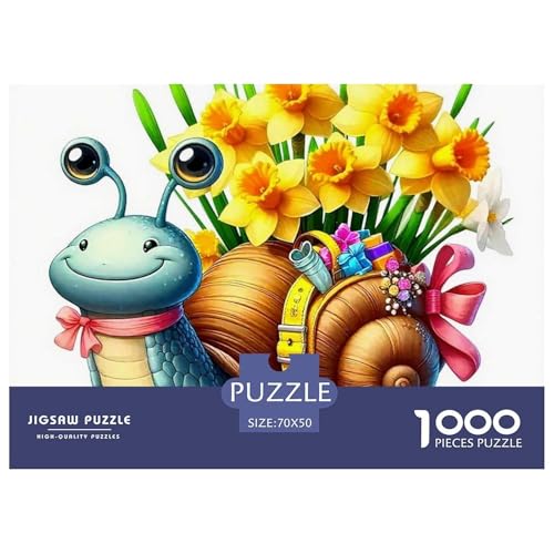 1000-teilige Schnecke Geschicklichkeitsspiel Schnecke Puzzles Für Erwachsen Lernspiel Premium Quality Geschenke Für Die Ganze Familie 70x50cm/1000pcs von UJSDVNNJJ