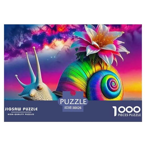 1000-teilige Schnecke Pädagogisches Spiel Schnecke Puzzles Für Erwachsen Herausforderung Spielzeug Premium Quality Geschenke Für Die Ganze Familie 38x26cm/1000pcs von UJSDVNNJJ