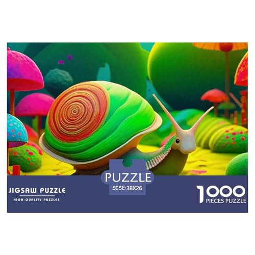 1000-teilige Schnecke Pädagogisches Spiel Schnecke Puzzles Für Erwachsen Lernspiel Premium Quality Geschenke Für Die Ganze Familie 38x26cm/1000pcs von UJSDVNNJJ