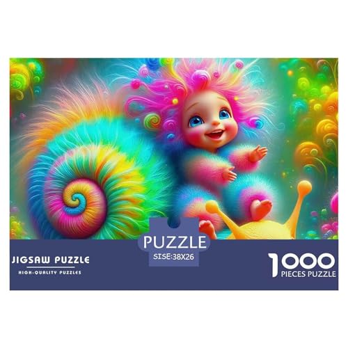 1000-teilige Schnecke Pädagogisches Spiel Schnecke Puzzles Für Erwachsen Lernspiel Premium Quality Stress Abbauen Für Die Ganze Familie 38x26cm/1000pcs von UJSDVNNJJ