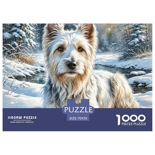 1000-teilige Schottischer Terrier Pädagogisches Spiel Puzzles Für Erwachsen Herausforderung Spielzeug Premium Quality Stress Abbauen Für Die Ganze Familie 70x50cm/1000pcs von UJSDVNNJJ