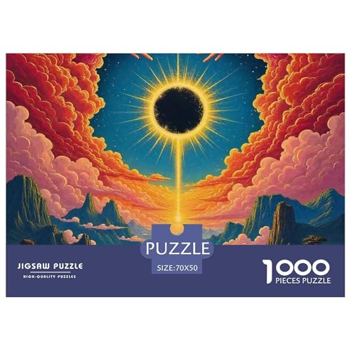 1000-teilige Sonnenfinsternis Geschicklichkeitsspiel Sonnenfinsternis Puzzles Für Erwachsen Lernspiel Premium Quality Stress Abbauen Für Die Ganze Familie 70x50cm/1000pcs von UJSDVNNJJ