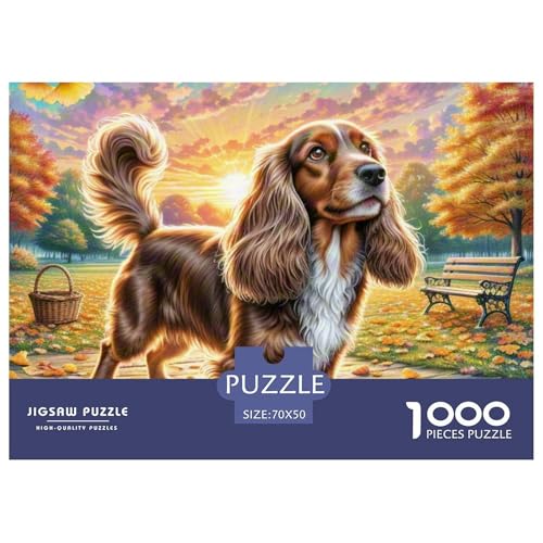 1000-teilige Spielzeug Langhaarer Ohrhund Pädagogisches Spiel Puzzles Für Erwachsen Herausforderung Spielzeug Premium Quality Stress Abbauen Für Erwachsene Und Kinder Ab 14 Jahren 70x50cm/1000pcs von UJSDVNNJJ