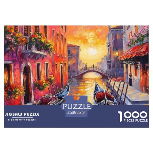 1000-teilige Venedig Wasserstadt Geschicklichkeitsspiel Puzzles Für Erwachsen Lernspiel Premium Quality Stress Abbauen Für Erwachsene Und Kinder Ab 14 Jahren 38x26cm/1000pcs 1000-teilige Venedig Wasserstadt Geschicklichkeitsspiel Puzzles Für Erwachsen Lernspiel Premium Quality Stress Abbauen Für Erwachsene Und Kinder Ab 14 Jahren 38x26cm/1000pcs von UJSDVNNJJ