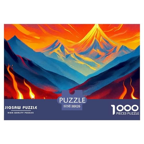 1000-teilige Vulkan Geschicklichkeitsspiel Vulkan Puzzles Für Erwachsen Herausforderung Spielzeug Premium Quality Stress Abbauen Für Erwachsene Und Kinder Ab 14 Jahren 38x26cm/1000pcs von UJSDVNNJJ