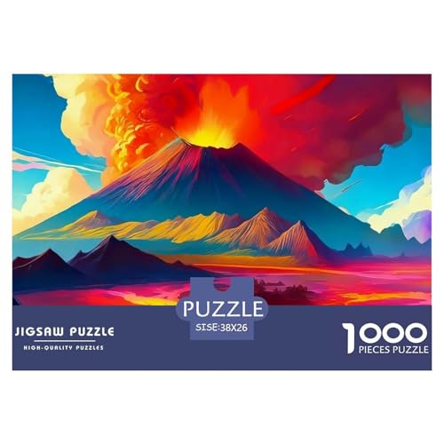 1000-teilige Vulkan Pädagogisches Spiel Vulkan Puzzles Für Erwachsen Herausforderung Spielzeug Premium Quality Geschenke Für Erwachsene Und Kinder Ab 14 Jahren 38x26cm/1000pcs von UJSDVNNJJ