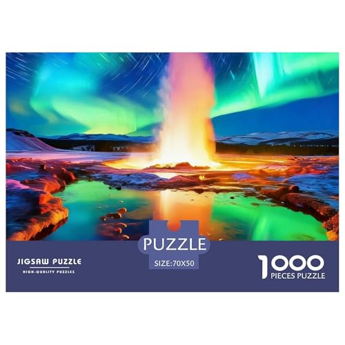 1000-teilige Vulkan Pädagogisches Spiel Vulkan Puzzles Für Erwachsen Herausforderung Spielzeug Premium Quality Stress Abbauen Für Die Ganze Familie 70x50cm/1000pcs von UJSDVNNJJ
