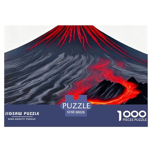 1000-teilige Vulkan Pädagogisches Spiel Vulkan Puzzles Für Erwachsen Herausforderung Spielzeug Premium Quality Stress Abbauen Für Erwachsene Und Kinder Ab 14 Jahren 38x26cm/1000pcs von UJSDVNNJJ