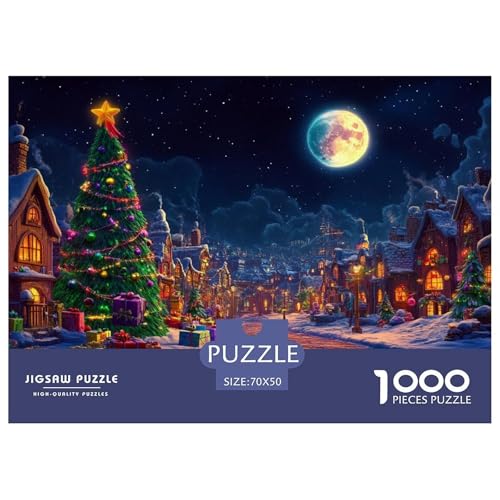 1000-teilige Weihnachtsbaum Geschicklichkeitsspiel Puzzles Für Erwachsen Lernspiel Premium Quality Geschenke Für Erwachsene Und Kinder Ab 14 Jahren 70x50cm/1000pcs von UJSDVNNJJ