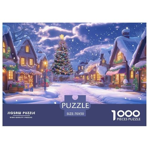 1000-teilige Weihnachtsbaum Pädagogisches Spiel Puzzles Für Erwachsen Herausforderung Spielzeug Premium Quality Stress Abbauen Für Die Ganze Familie 70x50cm/1000pcs von UJSDVNNJJ