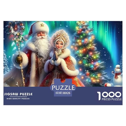 1000-teilige Weihnachtsmann Geschicklichkeitsspiel Puzzles Für Erwachsen Herausforderung Spielzeug Premium Quality Stress Abbauen Für Erwachsene Und Kinder Ab 14 Jahren 38x26cm/1000pcs von UJSDVNNJJ