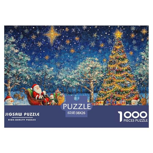 1000-teilige Weihnachtsmann Geschicklichkeitsspiel Puzzles Für Erwachsen Lernspiel Premium Quality Geschenke Für Die Ganze Familie 38x26cm/1000pcs von UJSDVNNJJ