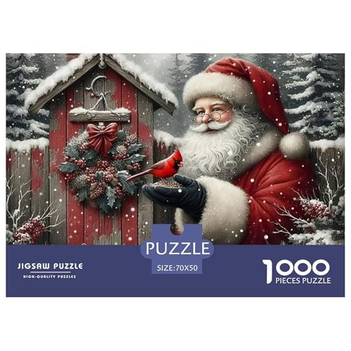 1000-teilige Weihnachtsmann Geschicklichkeitsspiel Puzzles Für Erwachsen Lernspiel Premium Quality Geschenke Für Die Ganze Familie 70x50cm/1000pcs von UJSDVNNJJ