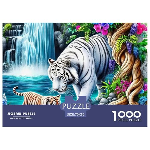 1000-teilige Weißer Tiger Pädagogisches Spiel Puzzles Für Erwachsen Lernspiel Premium Quality Geschenke Für Erwachsene Und Kinder Ab 14 Jahren 70x50cm/1000pcs 1000-teilige Weißer Tiger Pädagogisches Spiel Puzzles Für Erwachsen Lernspiel Premium Quality Geschenke Für Erwachsene Und Kinder Ab 14 Jahren 70x50cm/1000pcs von UJSDVNNJJ