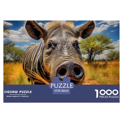 1000-teilige Wildschwein Geschicklichkeitsspiel Puzzles Für Erwachsen Herausforderung Spielzeug Premium Quality Geschenke Für Die Ganze Familie 38x26cm/1000pcs von UJSDVNNJJ