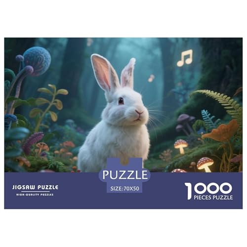 1000-teilige Wildtiere Geschicklichkeitsspiel Kaninchen Puzzles Für Erwachsen Lernspiel Premium Quality Geschenke Für Die Ganze Familie 70x50cm/1000pcs von UJSDVNNJJ